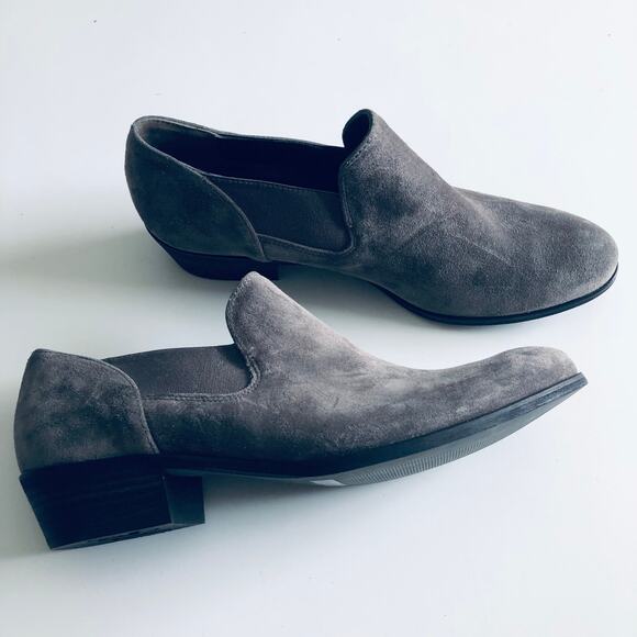 Paul Green Women's 5.5 'Faith' Ankle Bootie Gray Suede Low Slip On Loafer - Picture 8 of 8